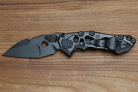 CUSTOM KNIFE FACTORY TRAKTOR DLC TITANIUM/CARBON FIBER & DLC M390