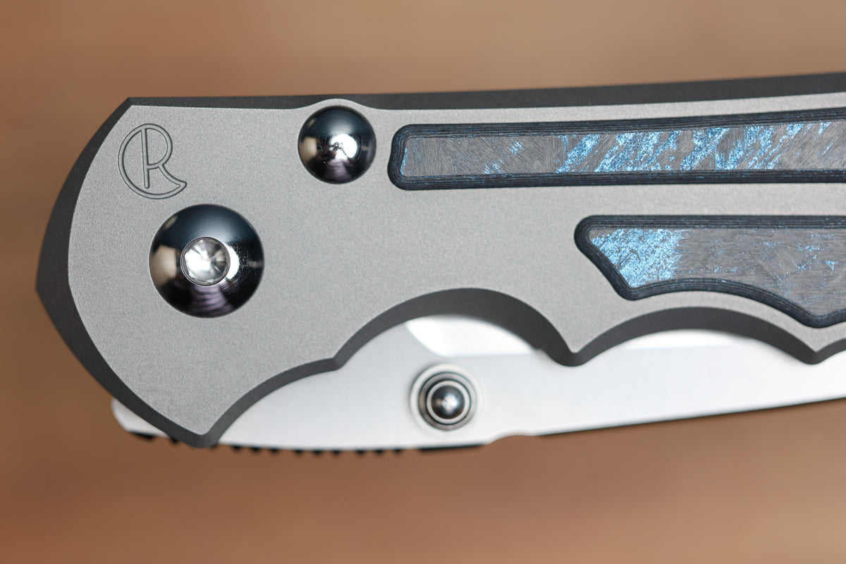 CHRIS REEVE LARGE INKOSI - OCEAN BLUE CARBOTI INLAY - DROP POINT CPM MAGNACUT BLADE - MIM CLIP - R1 INVITATIONAL 2026