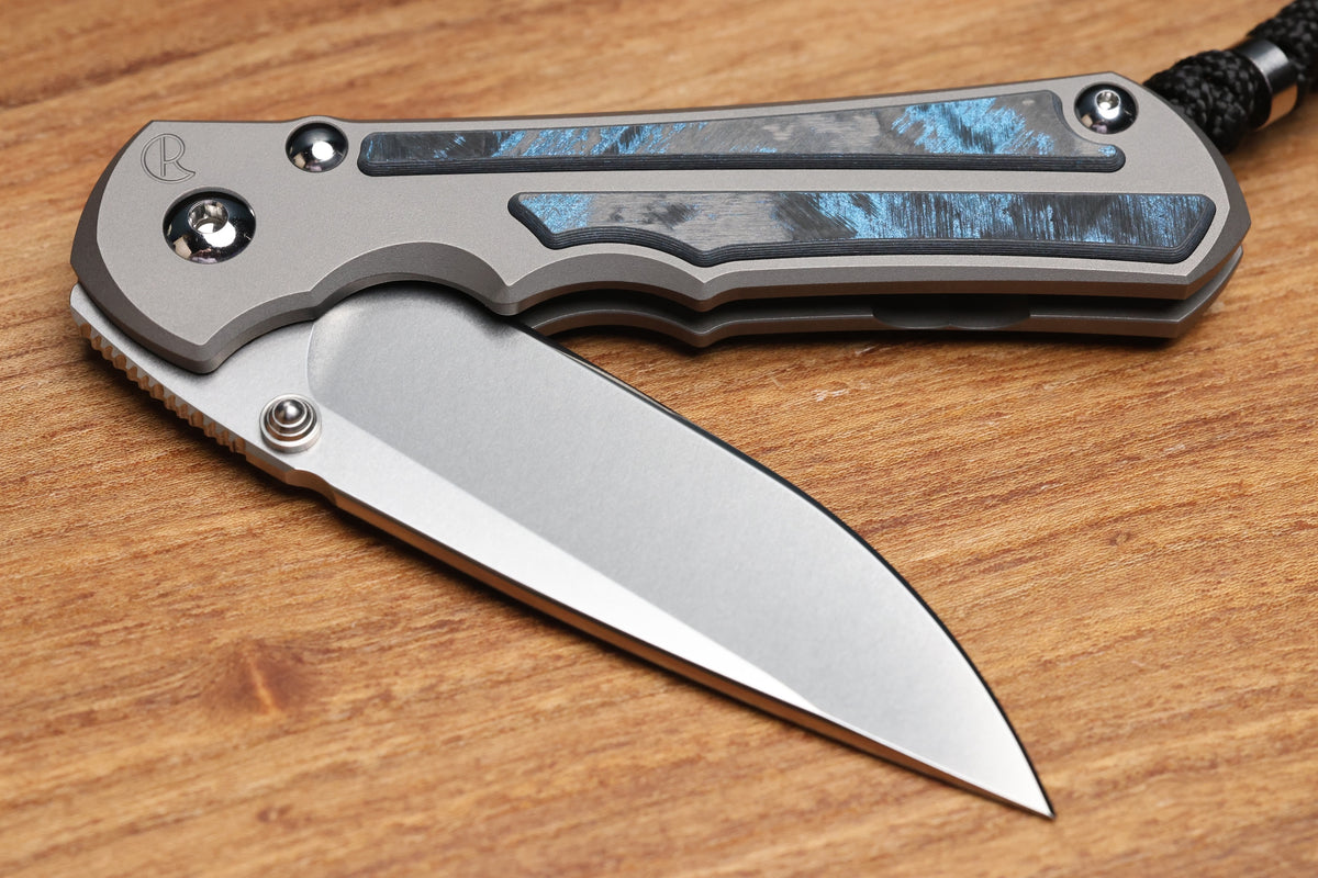 CHRIS REEVE LARGE INKOSI - OCEAN BLUE CARBOTI INLAY - DROP POINT CPM MAGNACUT BLADE - MIM CLIP - R1 INVITATIONAL 2026