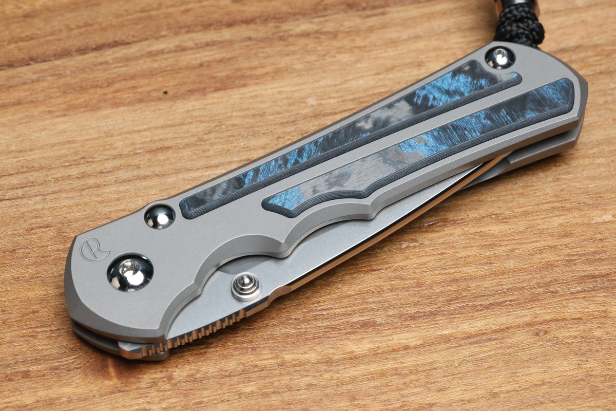 CHRIS REEVE LARGE INKOSI - OCEAN BLUE CARBOTI INLAY - DROP POINT CPM MAGNACUT BLADE - MIM CLIP - R1 INVITATIONAL 2026
