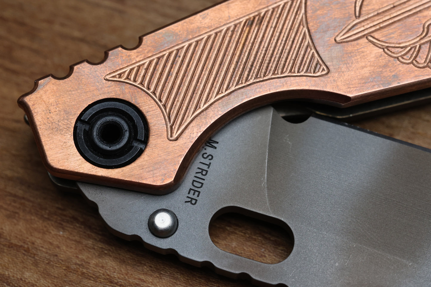 STRIDER KNIVES SNG COPPER TIGER STRIPE MAGNACUT