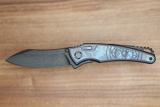 HAWK KNIVES TALON - DLC TITANIUM/OCEAN BLUE CARBOTI HANDLE - M390 BLADE - R1 INVITATIONAL 2026