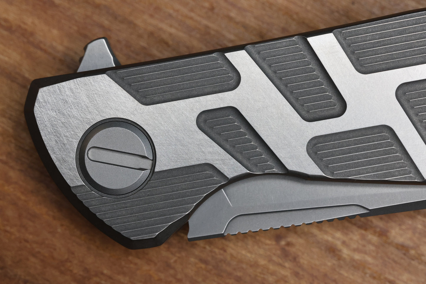 SHIROGOROV F95 T PATTERN GEN. 4 - TITANIUM HANDLE - M390 BLADE - MRBS