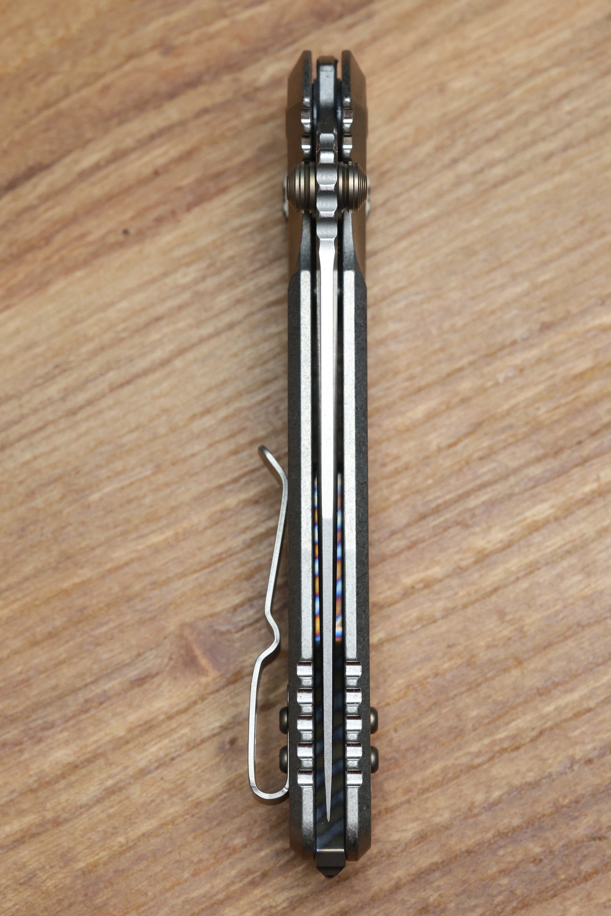 MICROTECH MARFIONE SELECT SOCOM RAM-LOK TITANIUM FRAG HANDLES W/ FLAMED ACCENTS & STONEWASH M390MK 160RL-10FRMS5