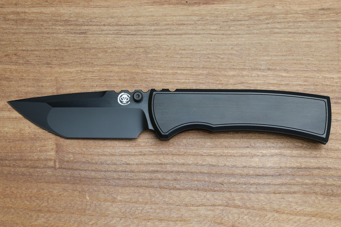 CHAVES KNIVES REDENCION 229 SATIN FLATS BLACK PVD W/ TITANIUM INTEGRAL HANDLE W/ MAGNETIC TI INLAYS & TANTO M390