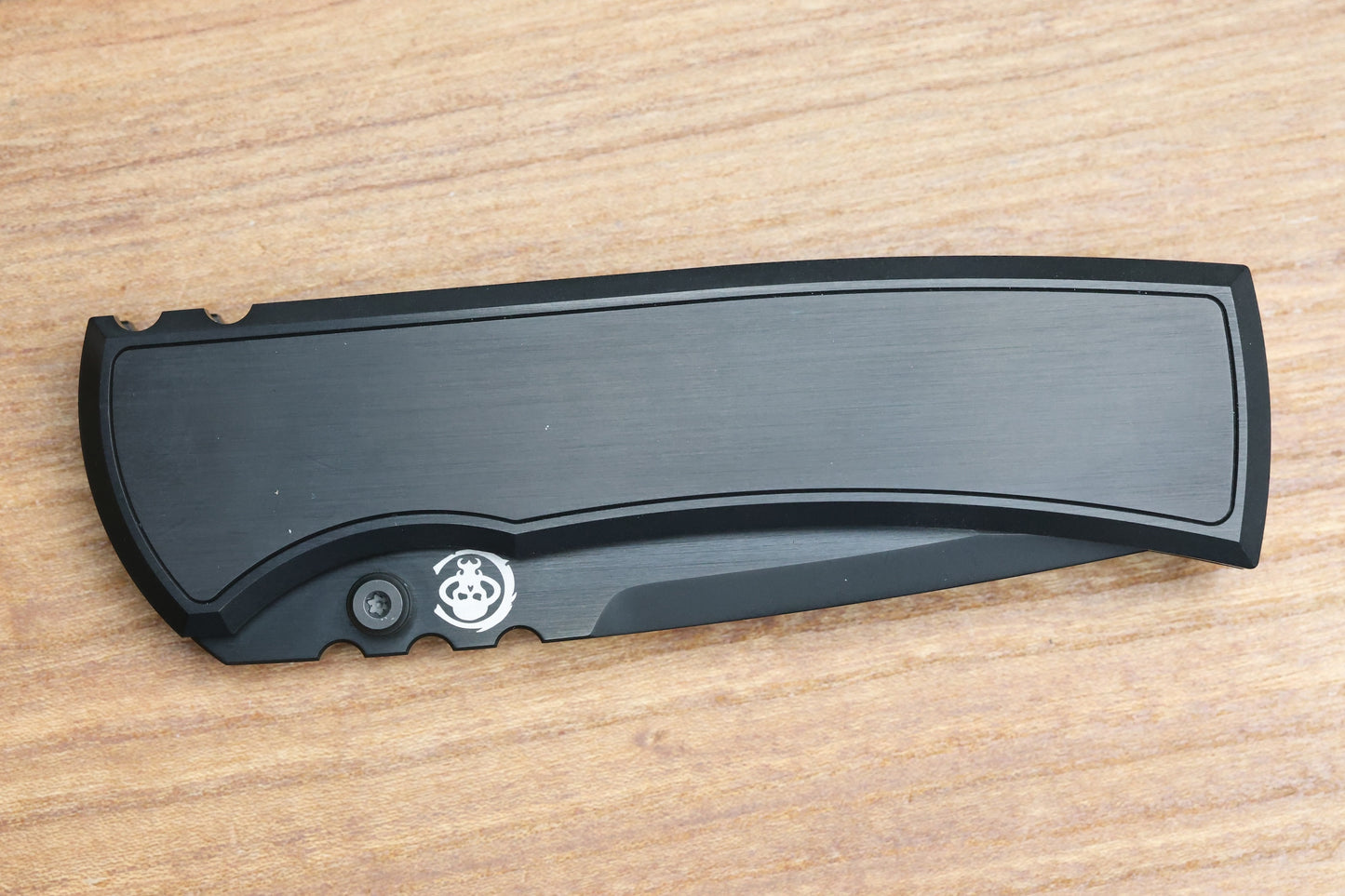 CHAVES KNIVES REDENCION 229 SATIN FLATS BLACK PVD W/ TITANIUM INTEGRAL HANDLE W/ MAGNETIC TI INLAYS & TANTO M390