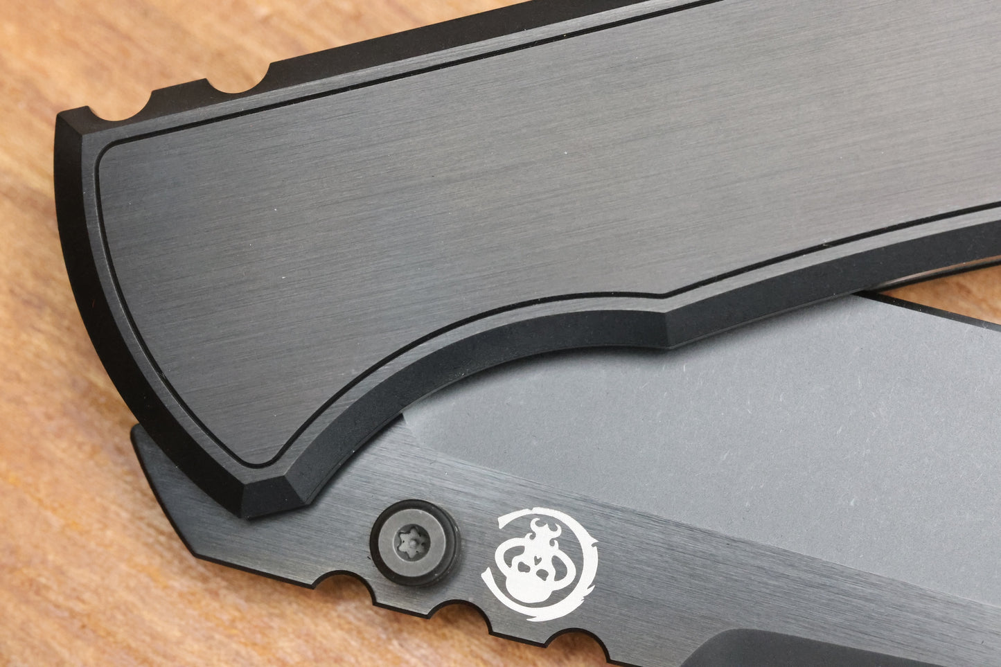 CHAVES KNIVES REDENCION 229 SATIN FLATS BLACK PVD W/ TITANIUM INTEGRAL HANDLE W/ MAGNETIC TI INLAYS & TANTO M390