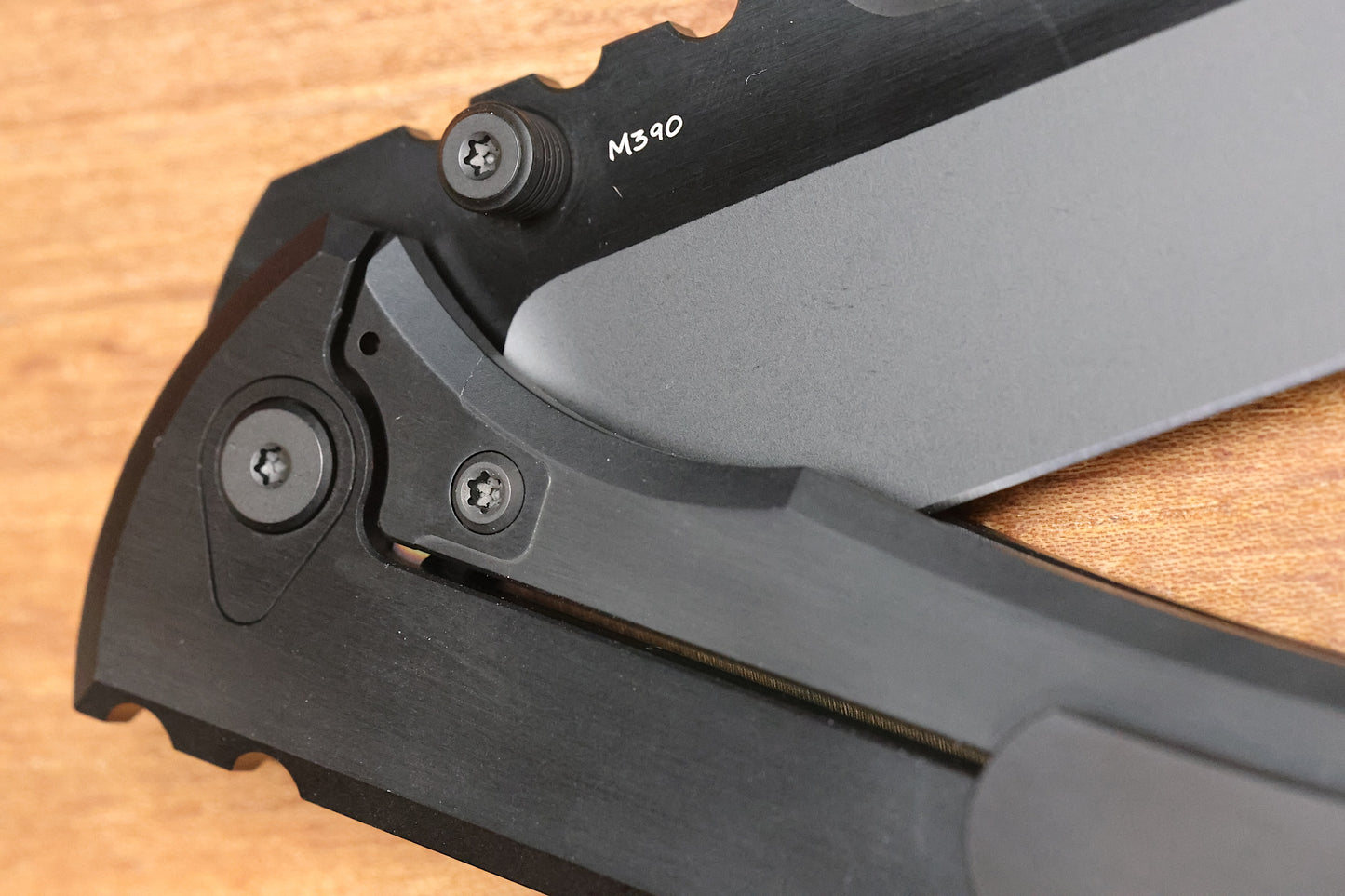 CHAVES KNIVES REDENCION 229 SATIN FLATS BLACK PVD W/ TITANIUM INTEGRAL HANDLE W/ MAGNETIC TI INLAYS & TANTO M390