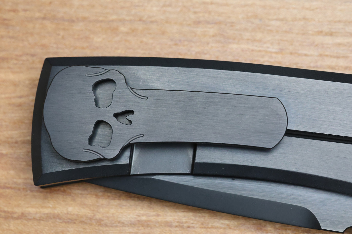 CHAVES KNIVES REDENCION 229 SATIN FLATS BLACK PVD W/ TITANIUM INTEGRAL HANDLE W/ MAGNETIC TI INLAYS & TANTO M390