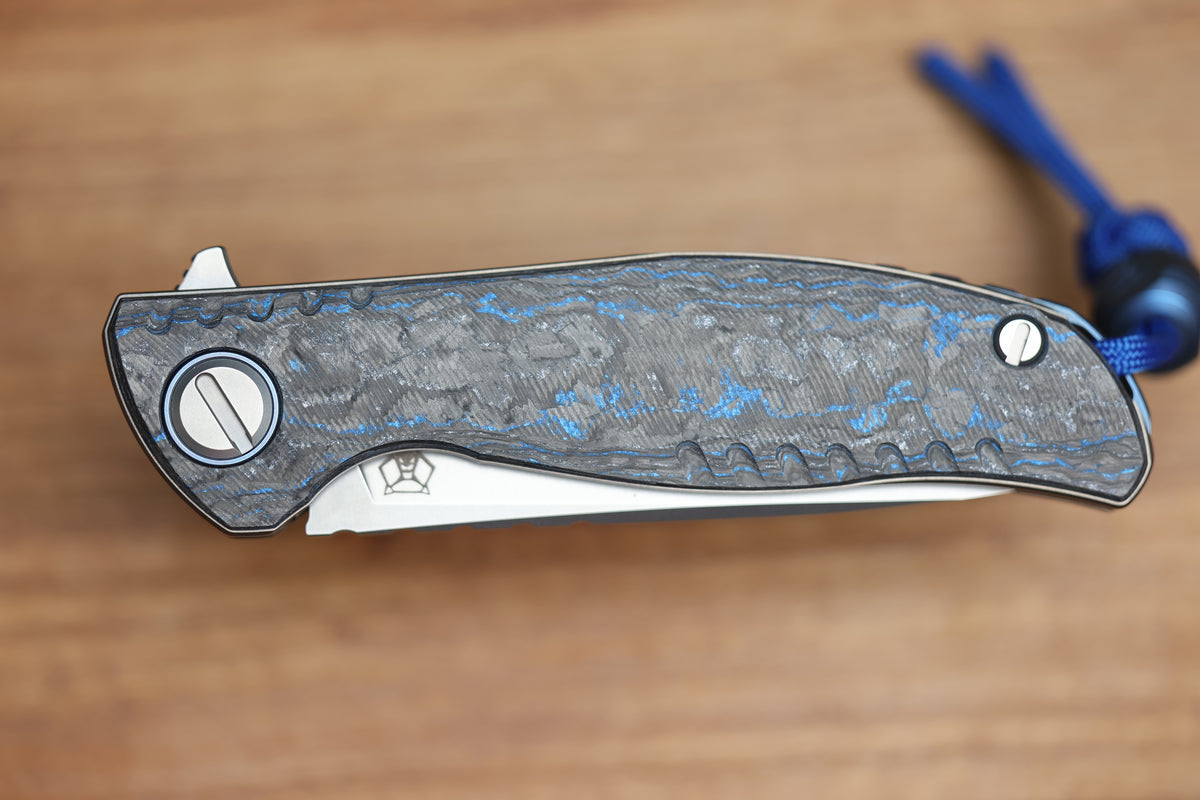 SHIROGOROV F3 FB - SPECIAL EDITION - 2025 - "GLACIER" TECHNOCARBO HANDLE - MAGNACUT BLADE - MRBS (PREOWNED)