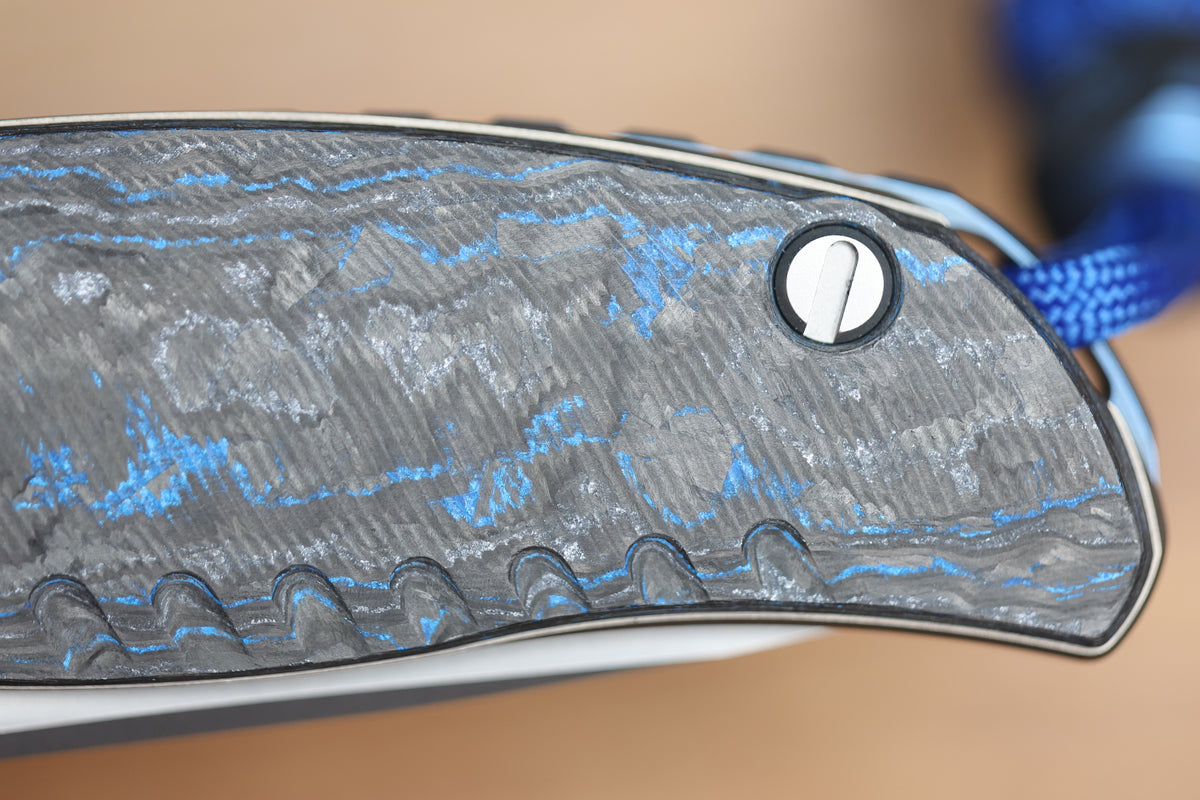 SHIROGOROV F3 FB - SPECIAL EDITION - 2025 - "GLACIER" TECHNOCARBO HANDLE - MAGNACUT BLADE - MRBS (PREOWNED)