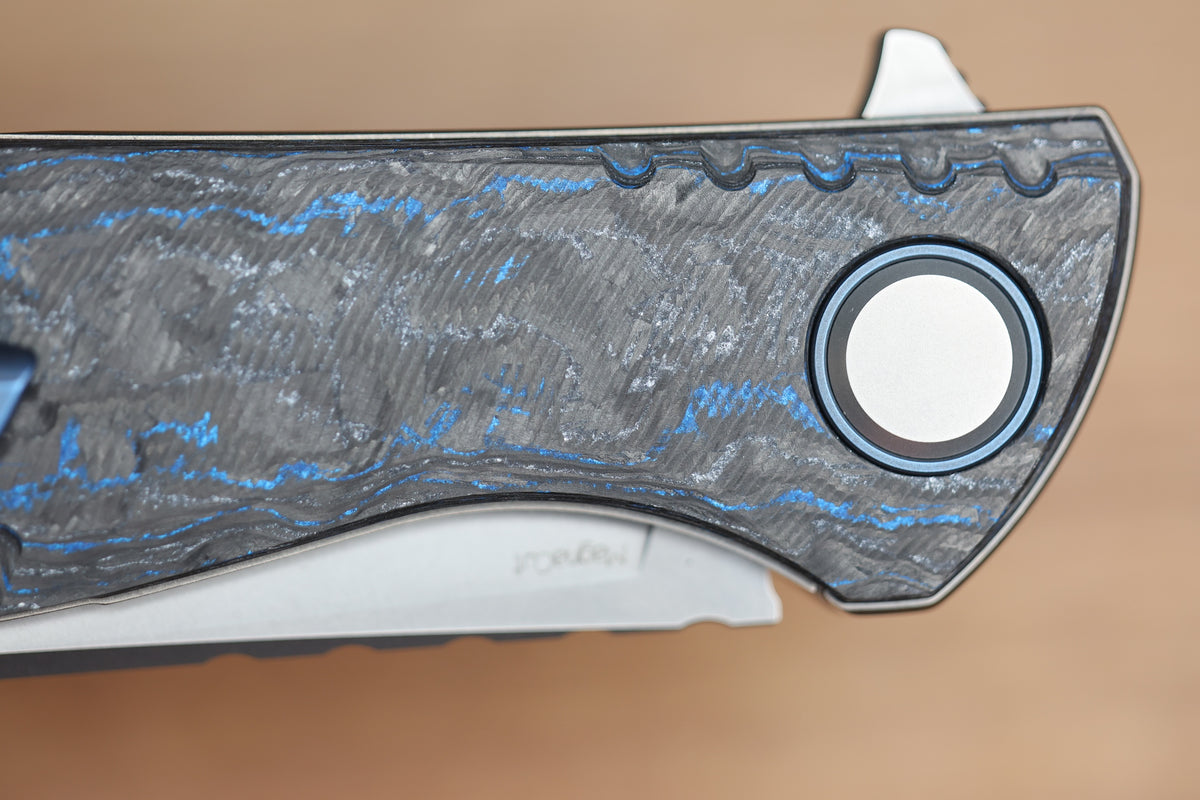 SHIROGOROV F3 FB - SPECIAL EDITION - 2025 - "GLACIER" TECHNOCARBO HANDLE - MAGNACUT BLADE - MRBS (PREOWNED)