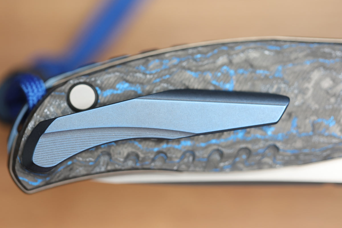 SHIROGOROV F3 FB - SPECIAL EDITION - 2025 - "GLACIER" TECHNOCARBO HANDLE - MAGNACUT BLADE - MRBS (PREOWNED)