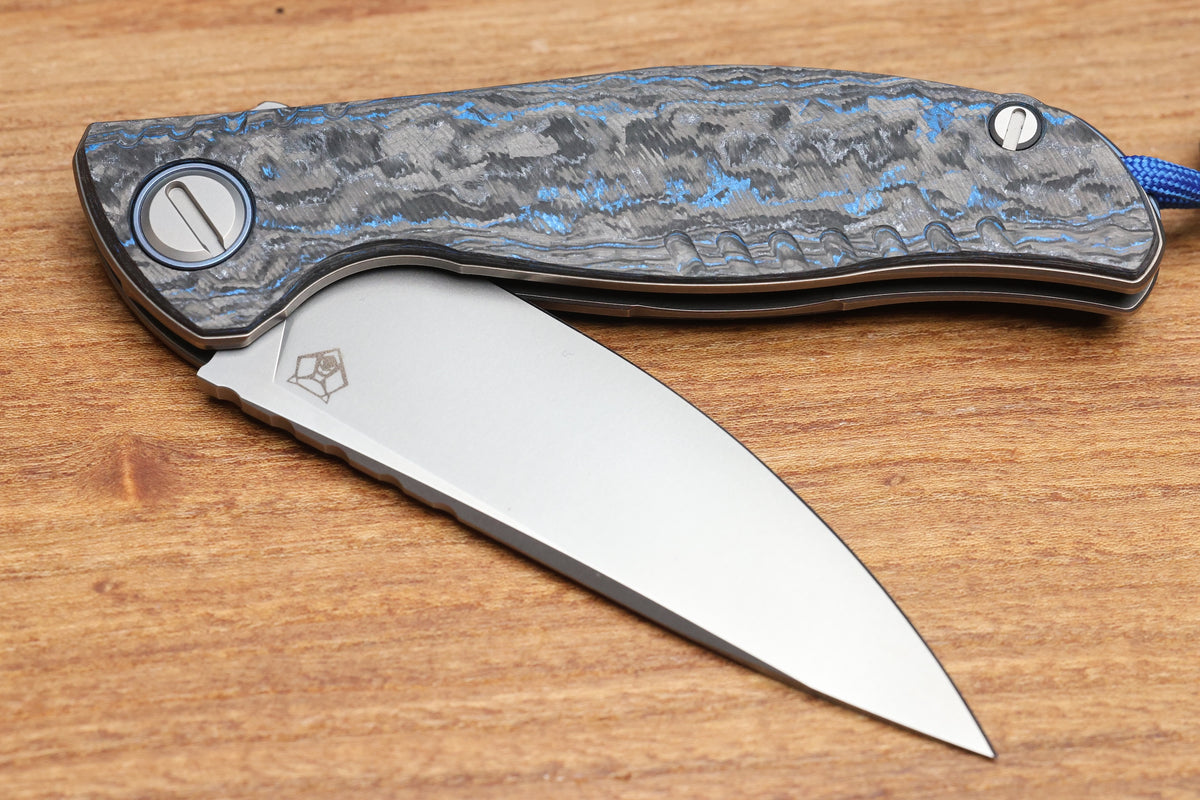 SHIROGOROV F3 FB - SPECIAL EDITION - 2025 - "GLACIER" TECHNOCARBO HANDLE - MAGNACUT BLADE - MRBS (PREOWNED)