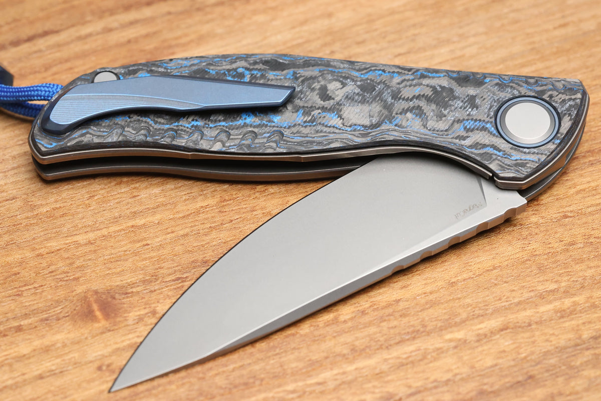 SHIROGOROV F3 FB - SPECIAL EDITION - 2025 - "GLACIER" TECHNOCARBO HANDLE - MAGNACUT BLADE - MRBS (PREOWNED)