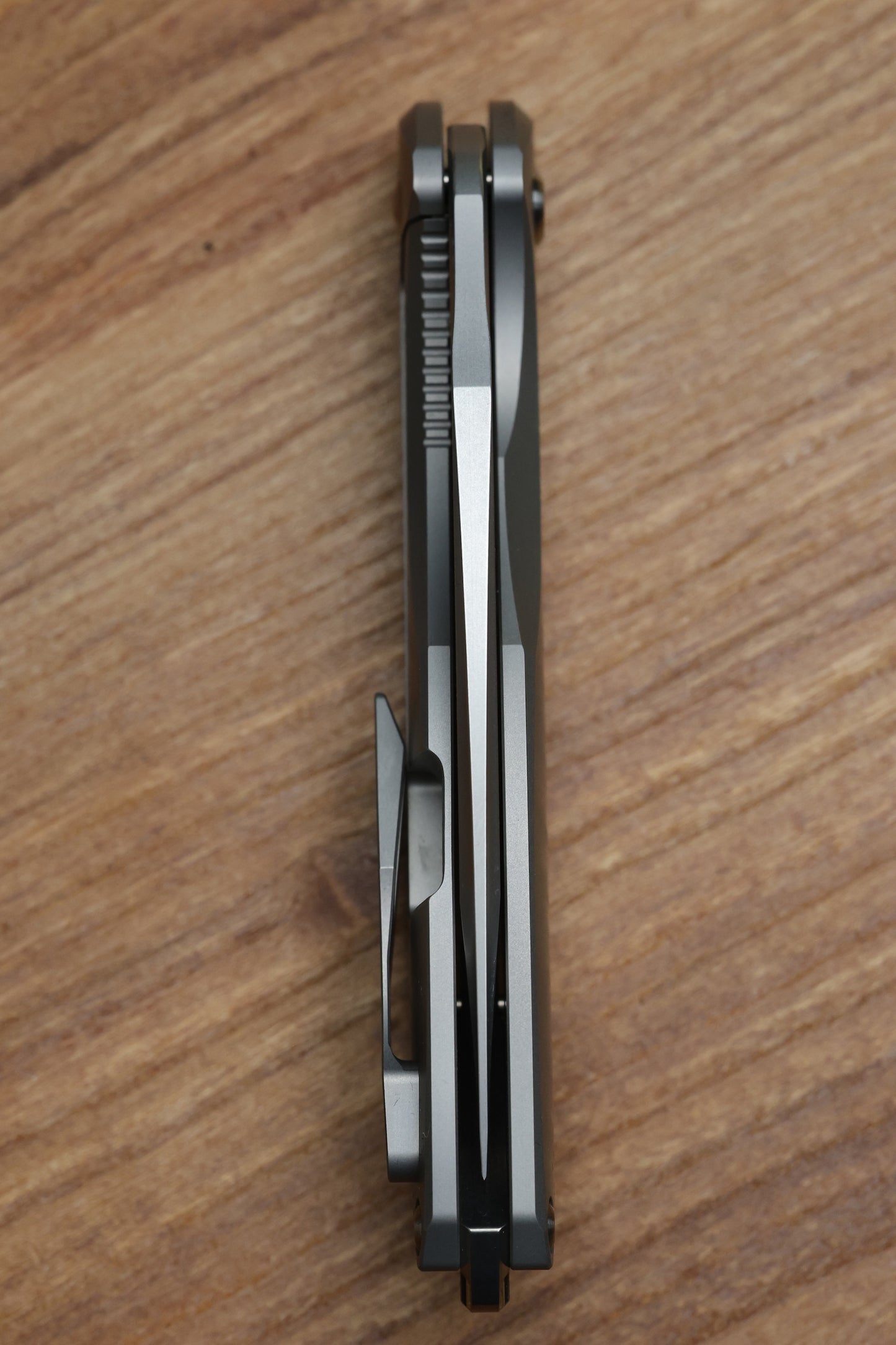 KOENIG KNIVES ARIUS - NON FLIPPER - SMOOTH TITANIUM HANDLE - SILVER HARDWARE - BURNISHED W/ POLISHED FLATS M390 BLADE