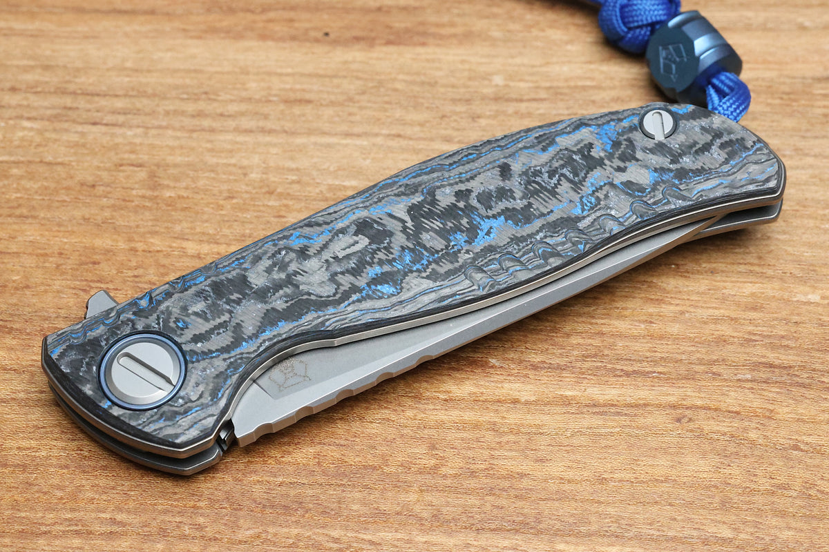 SHIROGOROV F3 FB - SPECIAL EDITION - 2025 - "GLACIER" TECHNOCARBO HANDLE - MAGNACUT BLADE - MRBS (PREOWNED)