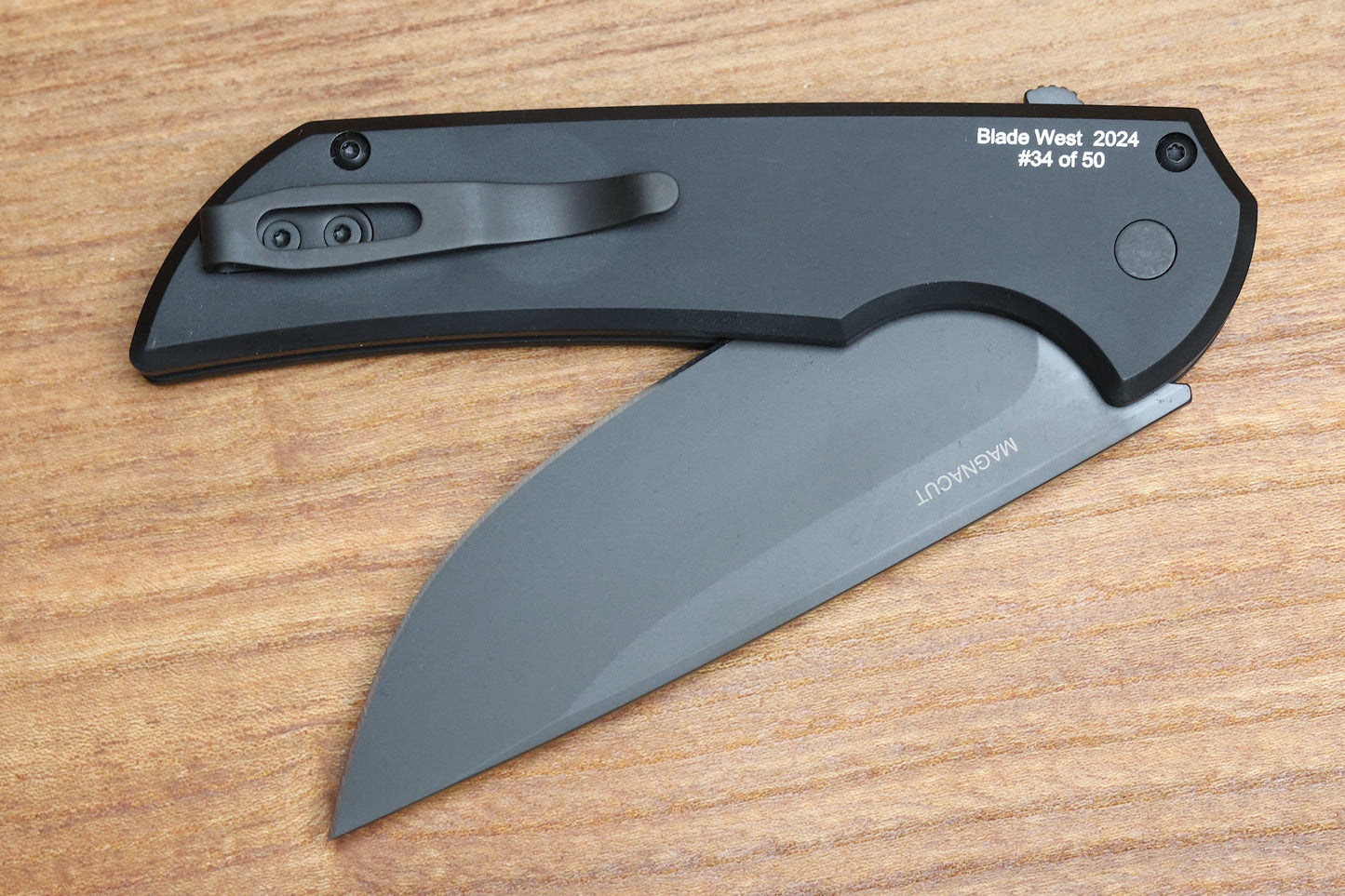 PRO-TECH MORDAX BLACK HANDLE & BLACK DLC MAGNACUT BLADE 2024 BLADEWEST.01