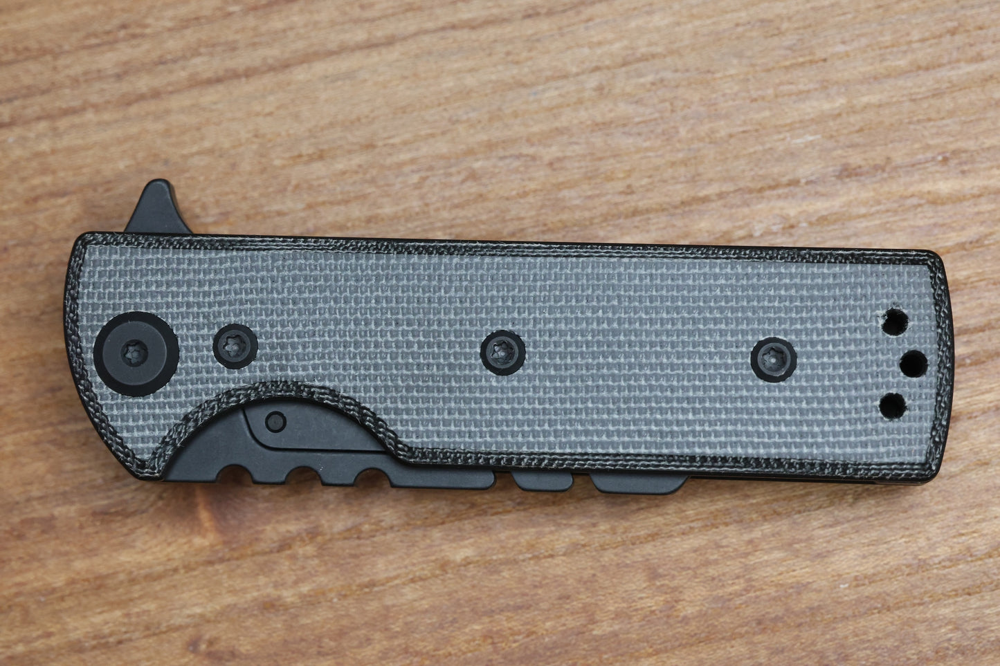 CHAVES KNIVES BLUE LABEL CHUB FLIPPER LINER LOCK KNIFE BLACK MICARTA 1" UTILITY BLADE BLACKOUT