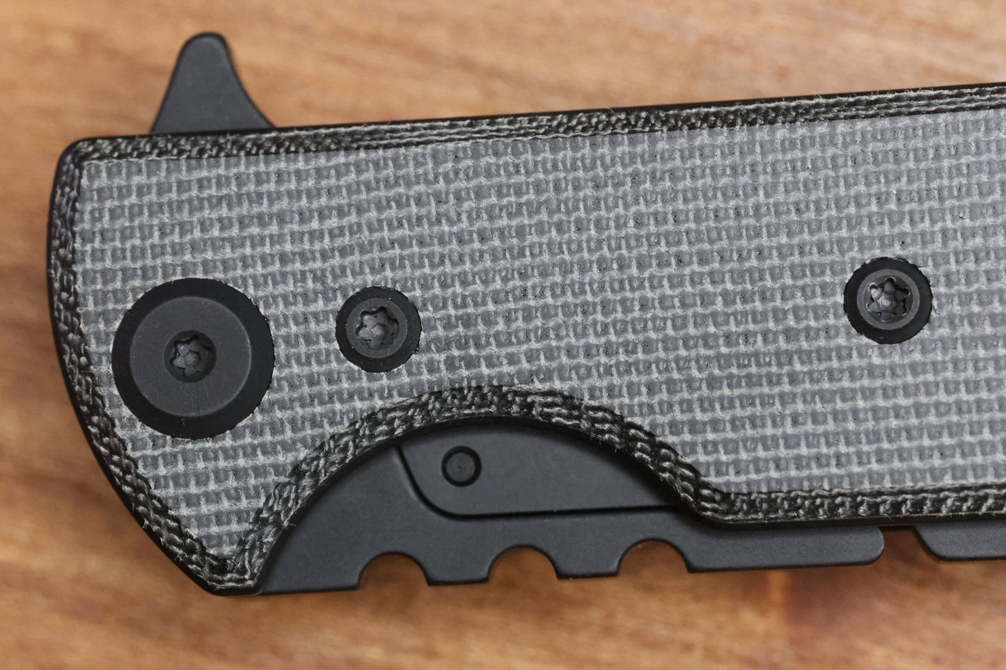 CHAVES KNIVES BLUE LABEL CHUB FLIPPER LINER LOCK KNIFE BLACK MICARTA 1" UTILITY BLADE BLACKOUT