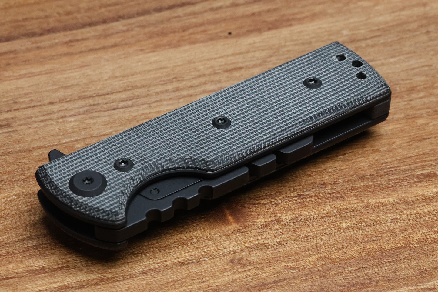 CHAVES KNIVES BLUE LABEL CHUB FLIPPER LINER LOCK KNIFE BLACK MICARTA 1" UTILITY BLADE BLACKOUT