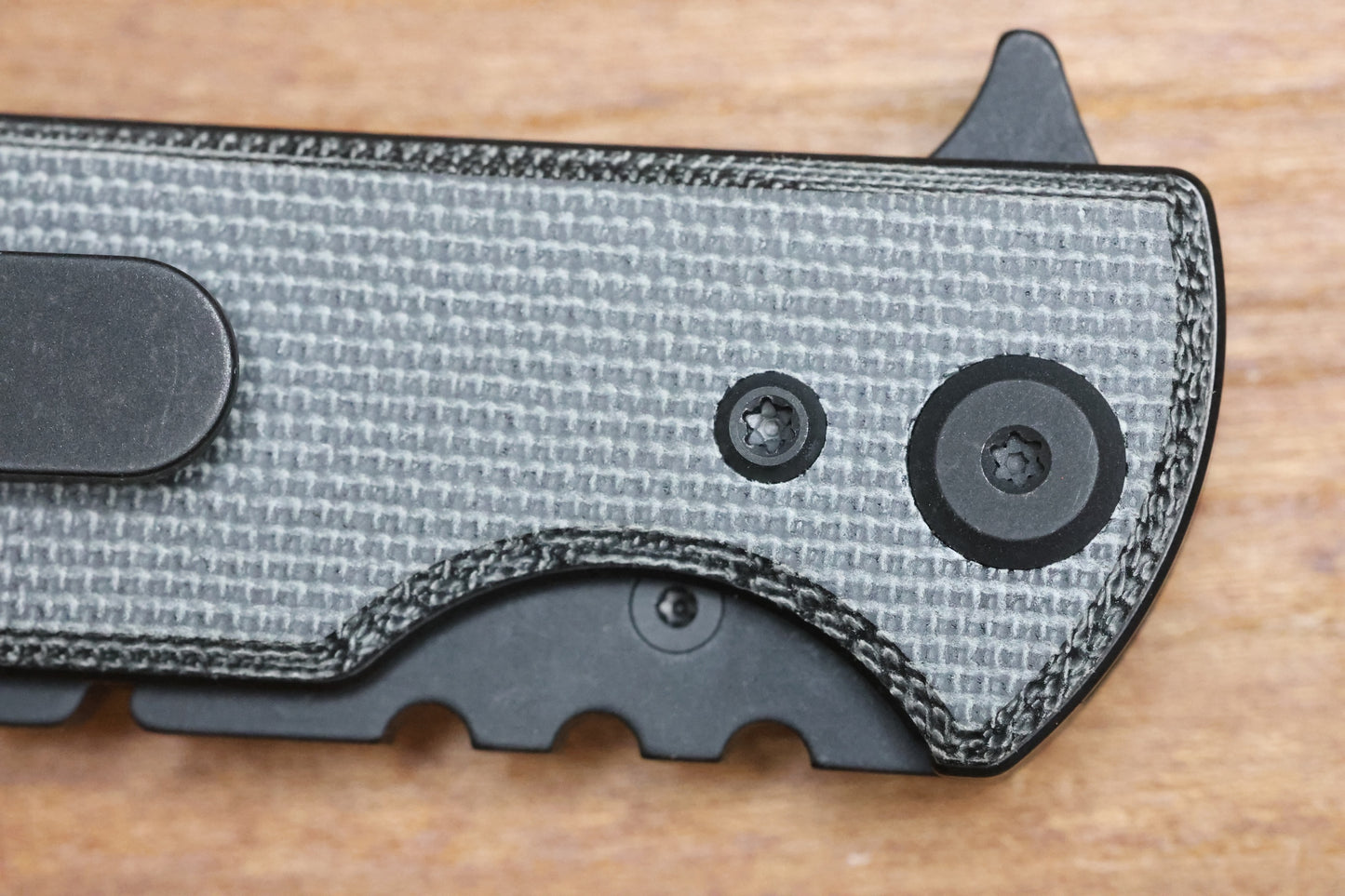 CHAVES KNIVES BLUE LABEL CHUB FLIPPER LINER LOCK KNIFE BLACK MICARTA 1" UTILITY BLADE BLACKOUT