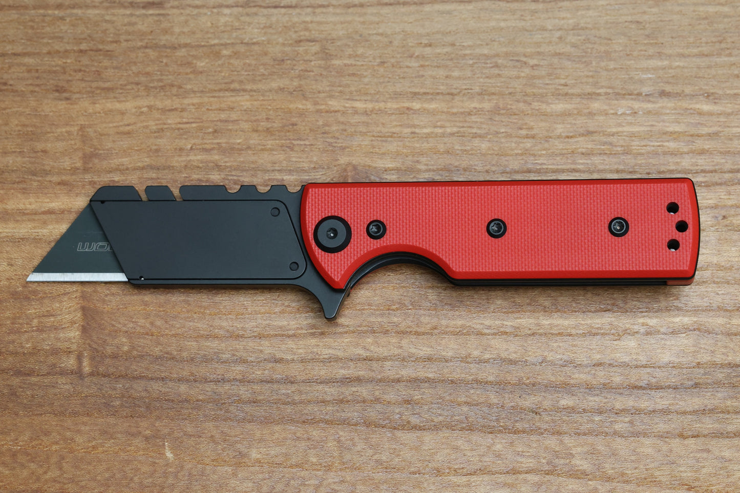 CHAVES KNIVES BLUE LABEL CHUB FLIPPER LINER LOCK KNIFE RED G10 1" UTILITY BLADE BLACKOUT