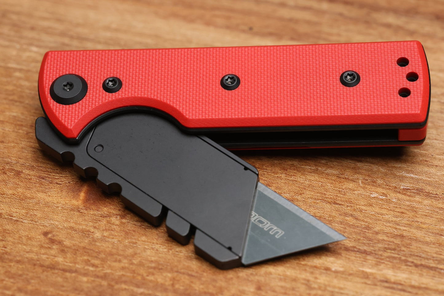 CHAVES KNIVES BLUE LABEL CHUB FLIPPER LINER LOCK KNIFE RED G10 1" UTILITY BLADE BLACKOUT