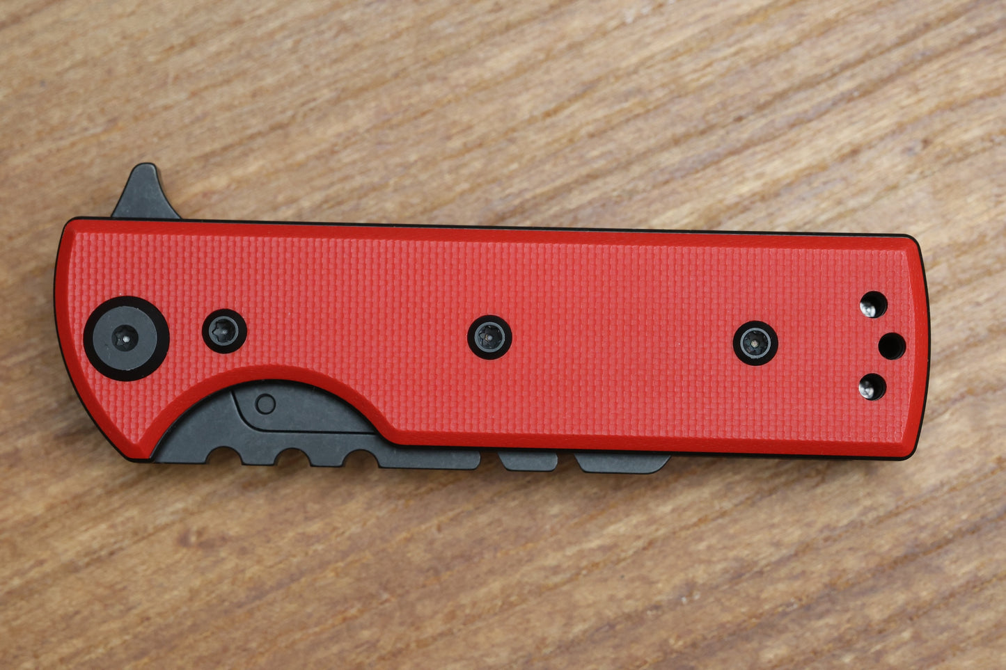 CHAVES KNIVES BLUE LABEL CHUB FLIPPER LINER LOCK KNIFE RED G10 1" UTILITY BLADE BLACKOUT