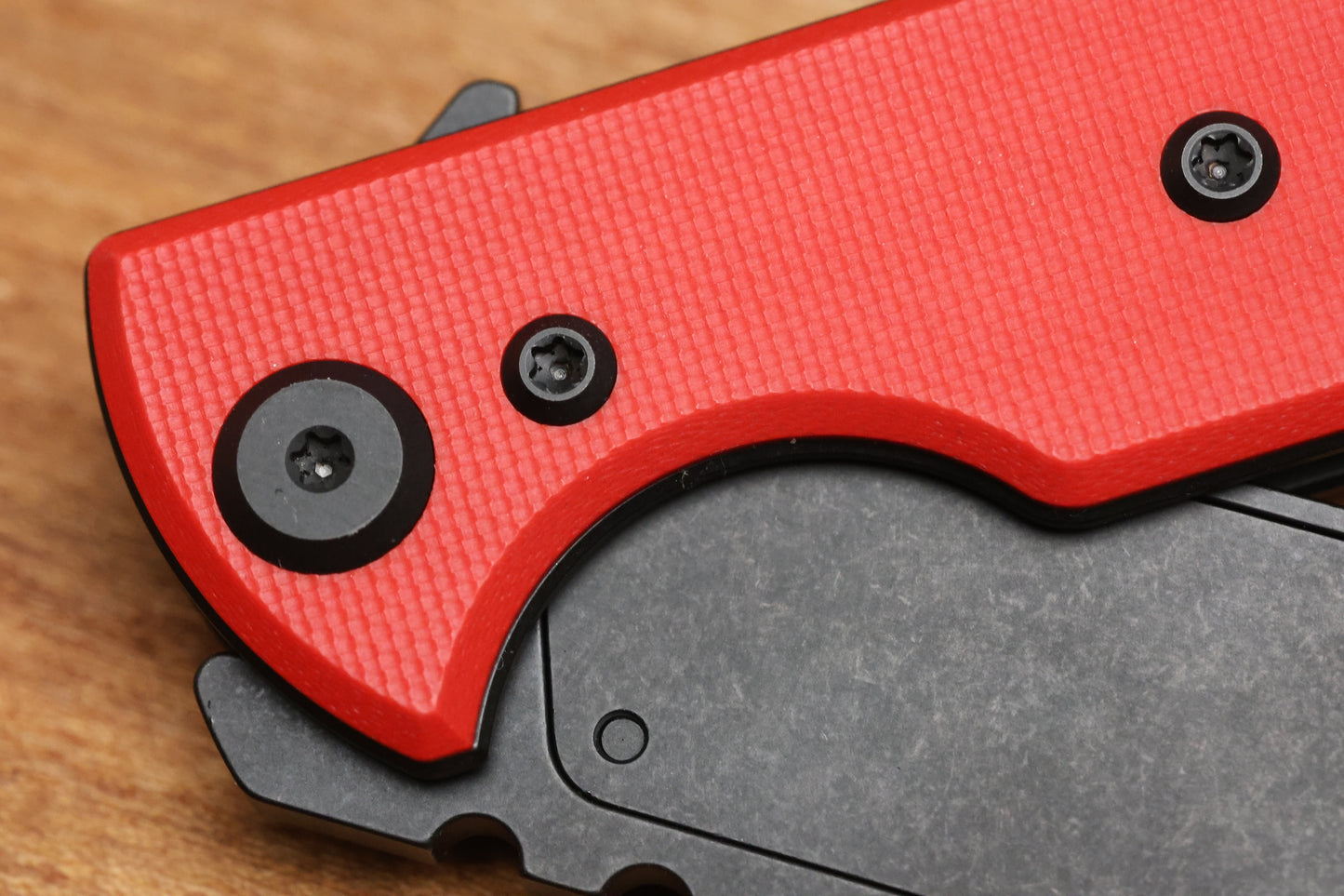 CHAVES KNIVES BLUE LABEL CHUB FLIPPER LINER LOCK KNIFE RED G10 1" UTILITY BLADE BLACKOUT