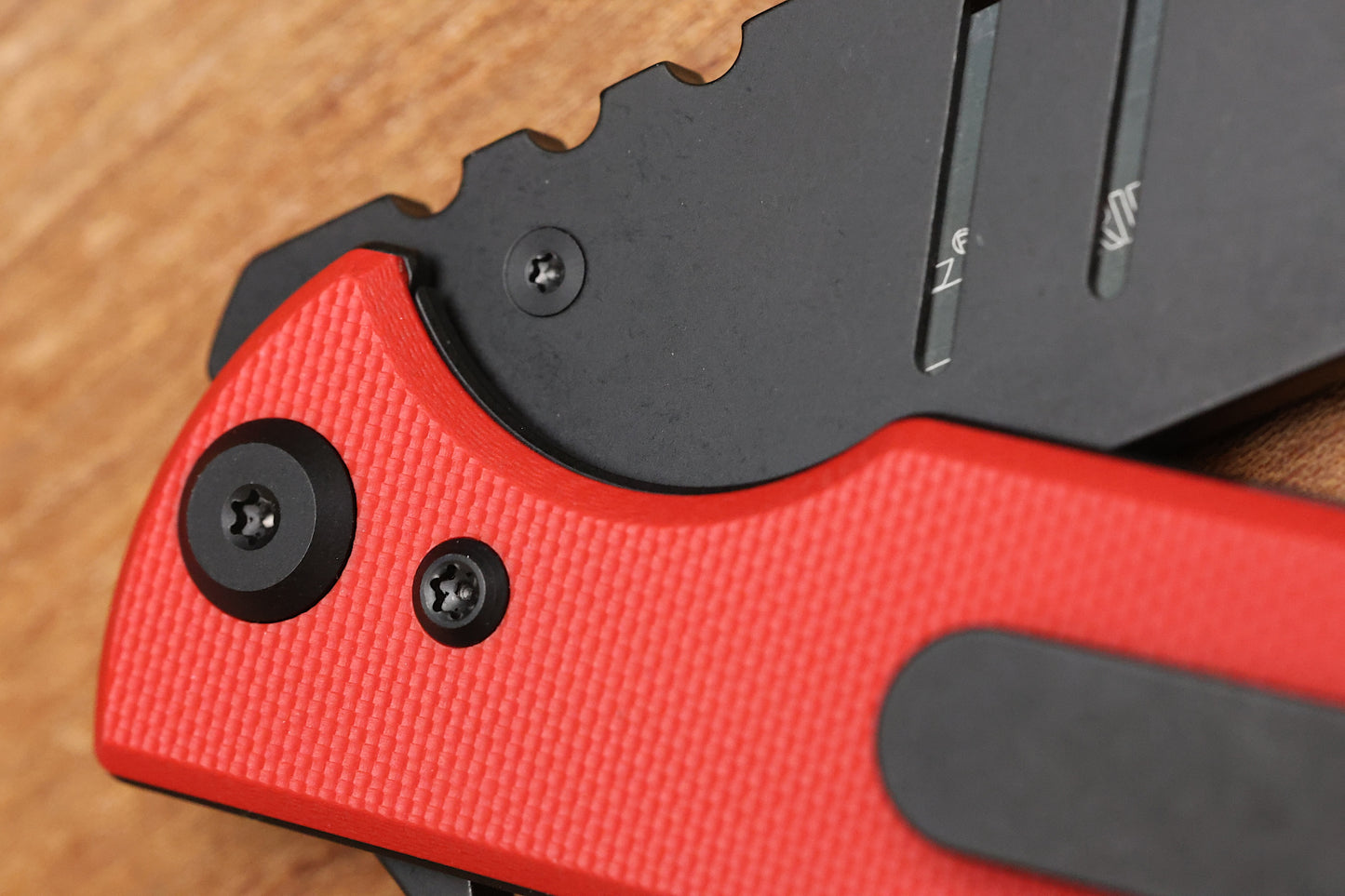 CHAVES KNIVES BLUE LABEL CHUB FLIPPER LINER LOCK KNIFE RED G10 1" UTILITY BLADE BLACKOUT