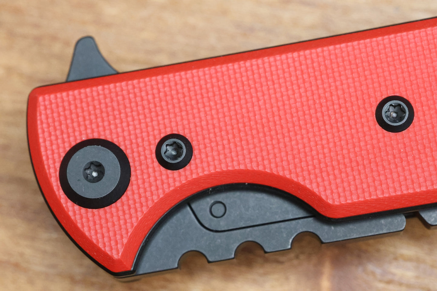 CHAVES KNIVES BLUE LABEL CHUB FLIPPER LINER LOCK KNIFE RED G10 1" UTILITY BLADE BLACKOUT