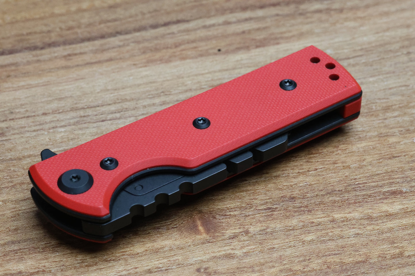 CHAVES KNIVES BLUE LABEL CHUB FLIPPER LINER LOCK KNIFE RED G10 1" UTILITY BLADE BLACKOUT