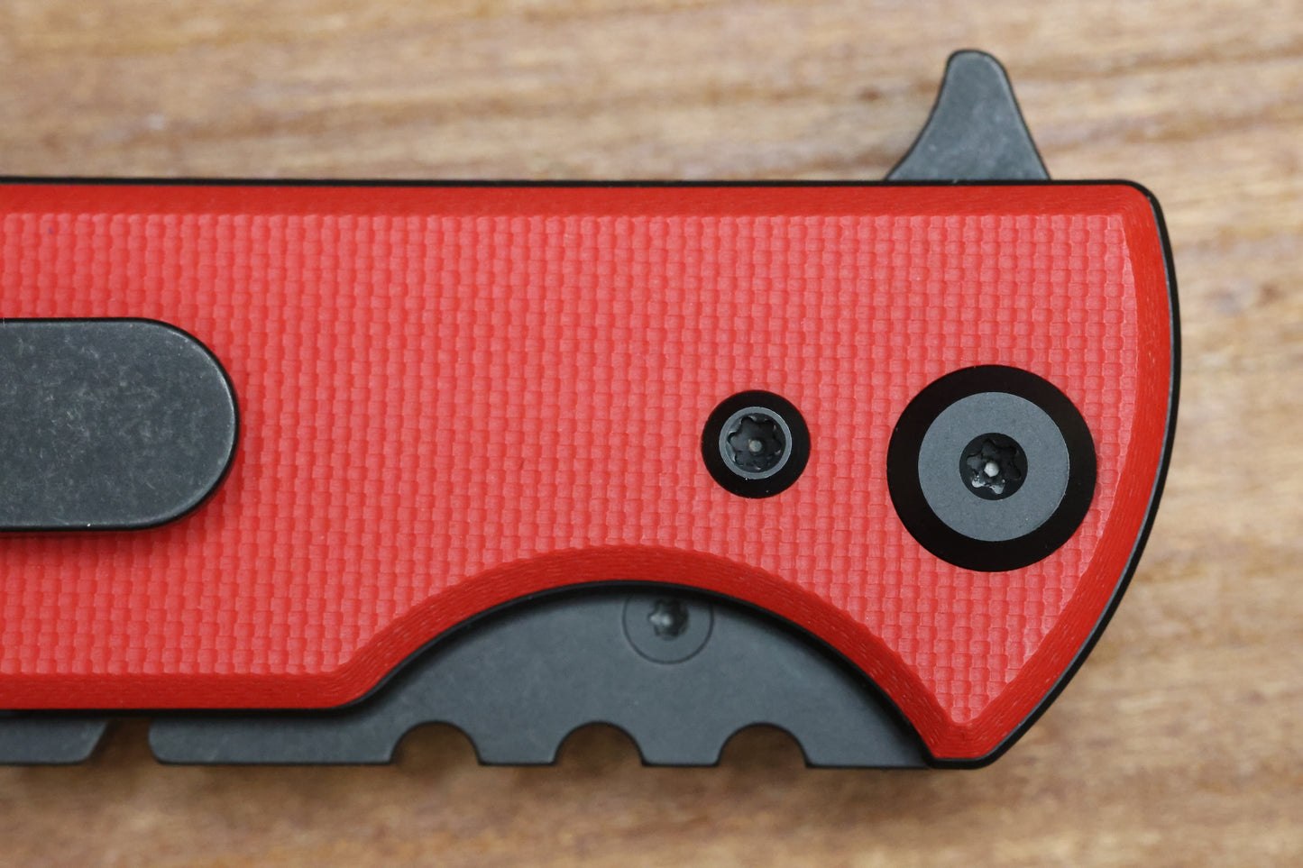 CHAVES KNIVES BLUE LABEL CHUB FLIPPER LINER LOCK KNIFE RED G10 1" UTILITY BLADE BLACKOUT