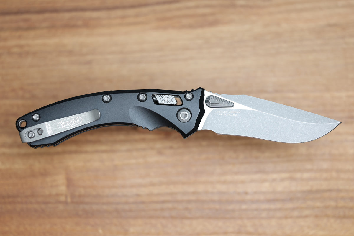 MICROTECH AMPHIBIAN MINI RAM LOK BLACK ALUMINUM & APOCALYPTIC M390MK 137MRL-10AP