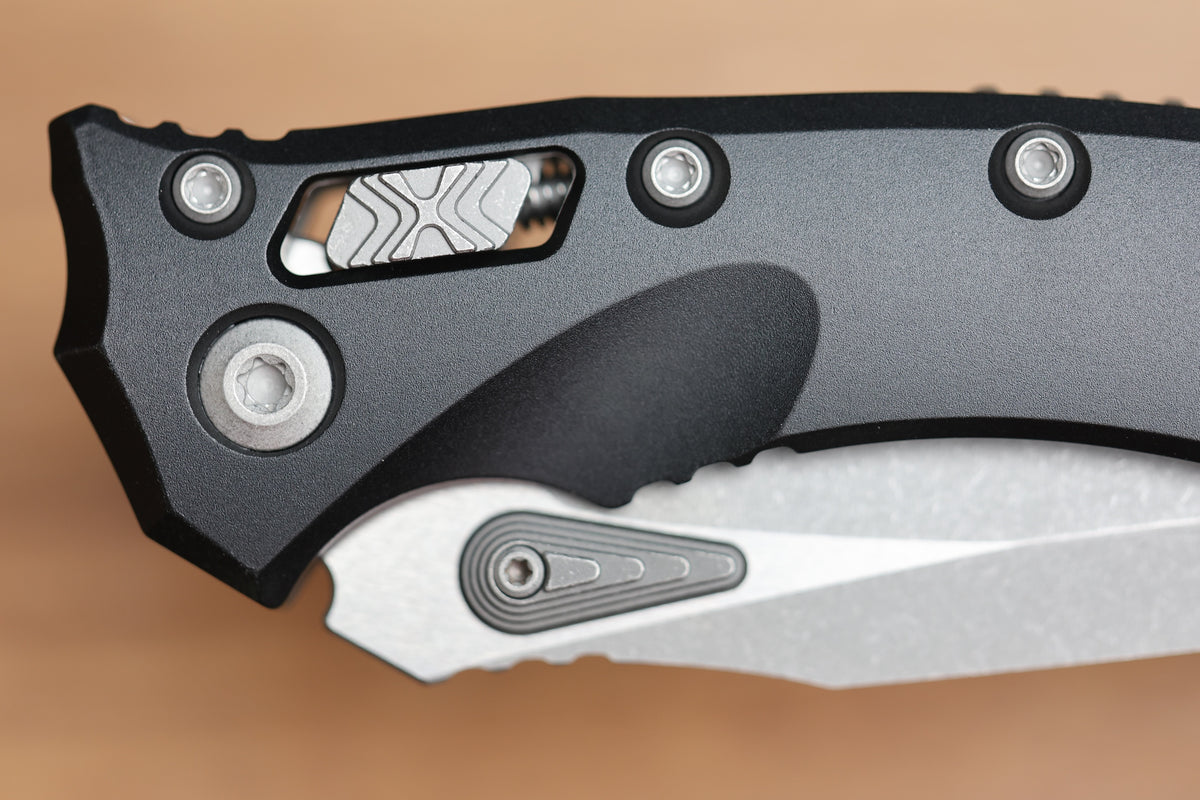 MICROTECH AMPHIBIAN MINI RAM LOK BLACK ALUMINUM & APOCALYPTIC M390MK 137MRL-10AP