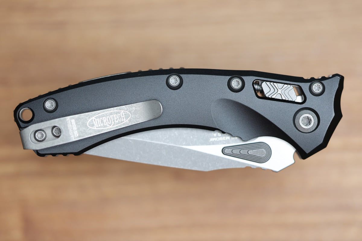 MICROTECH AMPHIBIAN MINI RAM LOK BLACK ALUMINUM & APOCALYPTIC M390MK 137MRL-10AP