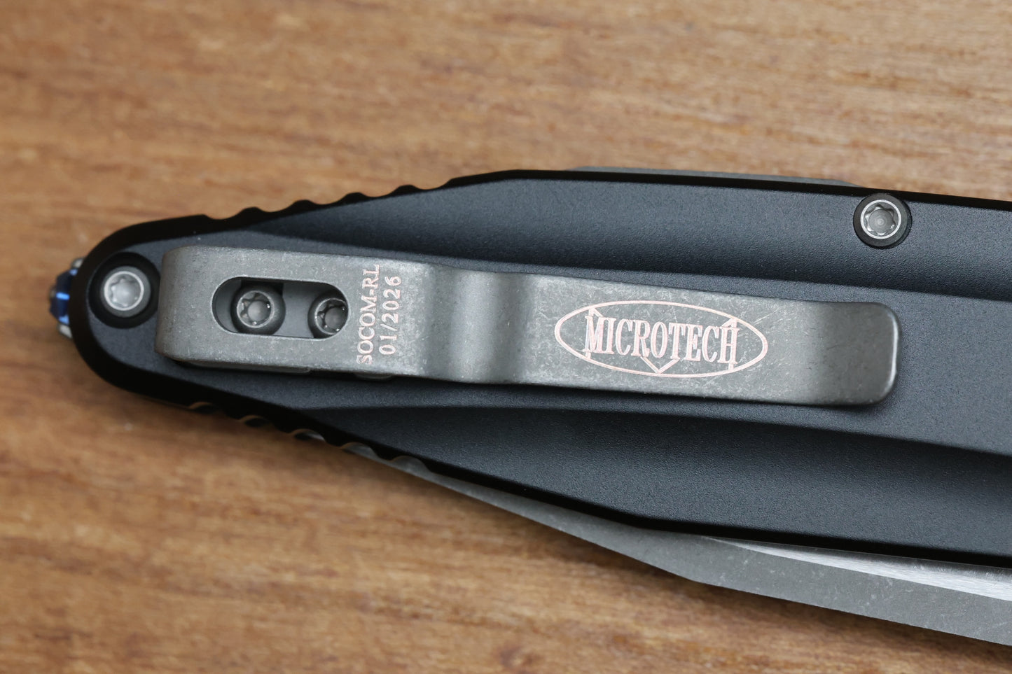 MICROTECH SOCOM DELTA RAM-LOK W/ BLACK ALUMINUM HANDLES & APOCALYPTIC M390MK 159RL-10AP