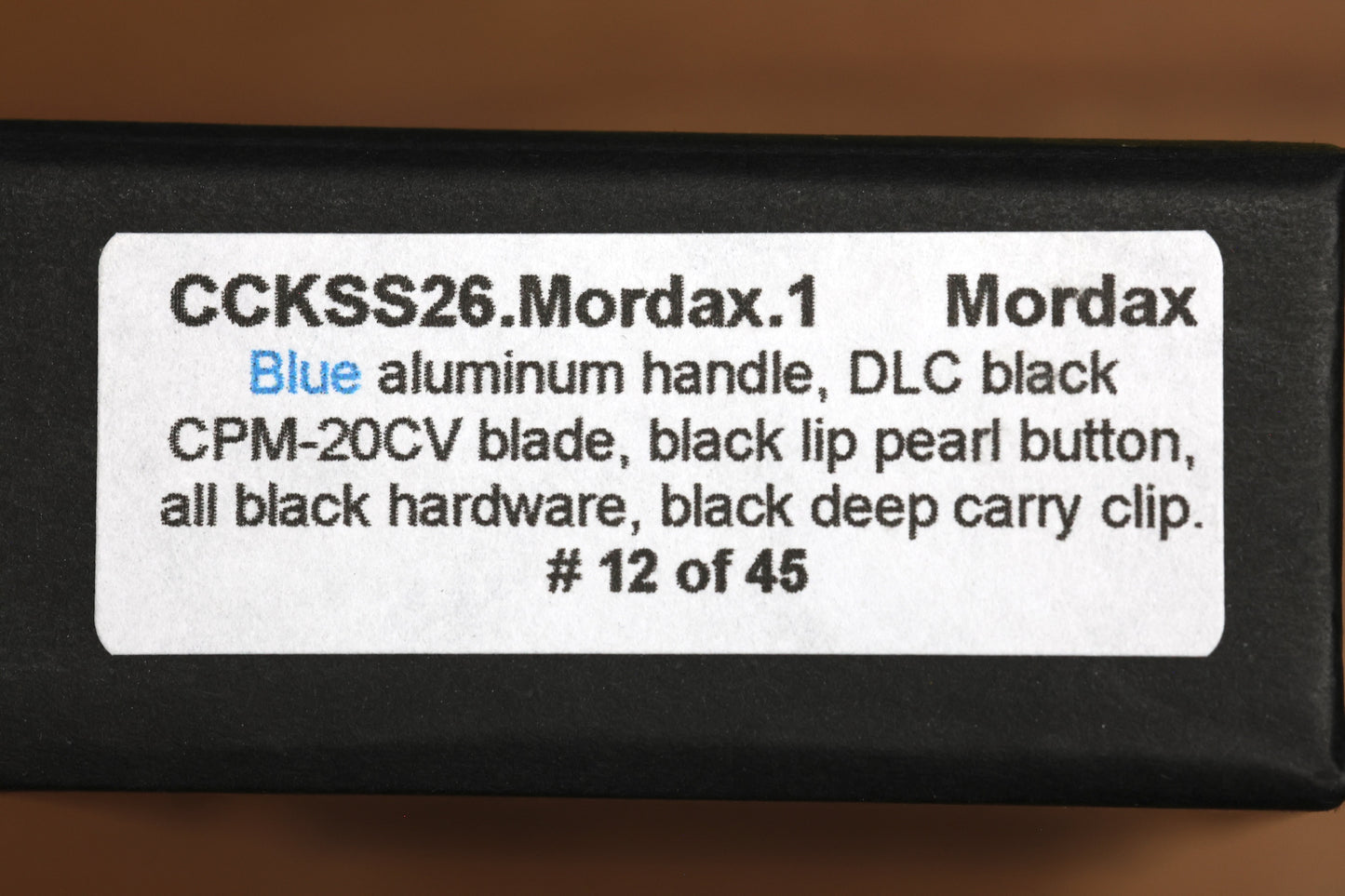 PRO-TECH MORDAX BLUE BUTTON LOCK 3.5" DLC CCKS SPRING 2026