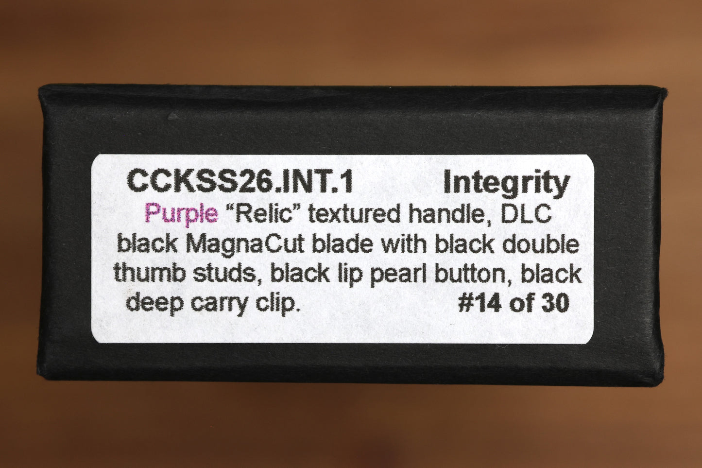 PRO-TECH KNIVES TR-3 INTEGRITY BUTTON LOCK PURPLE RELIC 3.5" DLC CCKS SPRING 2026