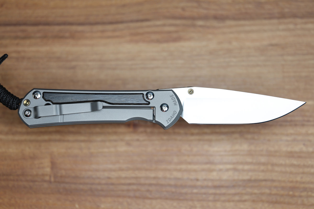 CHRIS REEVE LARGE SEBENZA BOG OAK INLAY DROP POINT MAGNACUT (PREOWNED)