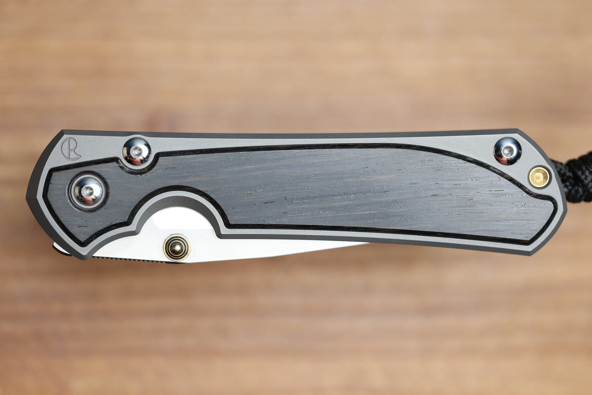 CHRIS REEVE LARGE SEBENZA BOG OAK INLAY DROP POINT MAGNACUT (PREOWNED)