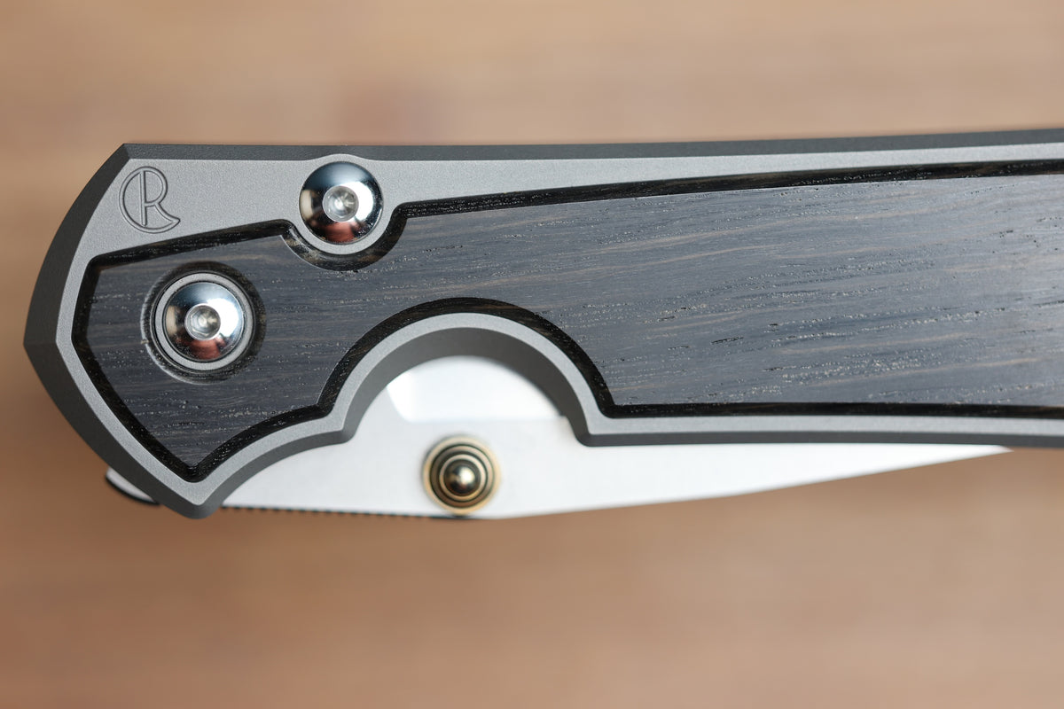CHRIS REEVE LARGE SEBENZA BOG OAK INLAY DROP POINT MAGNACUT (PREOWNED)