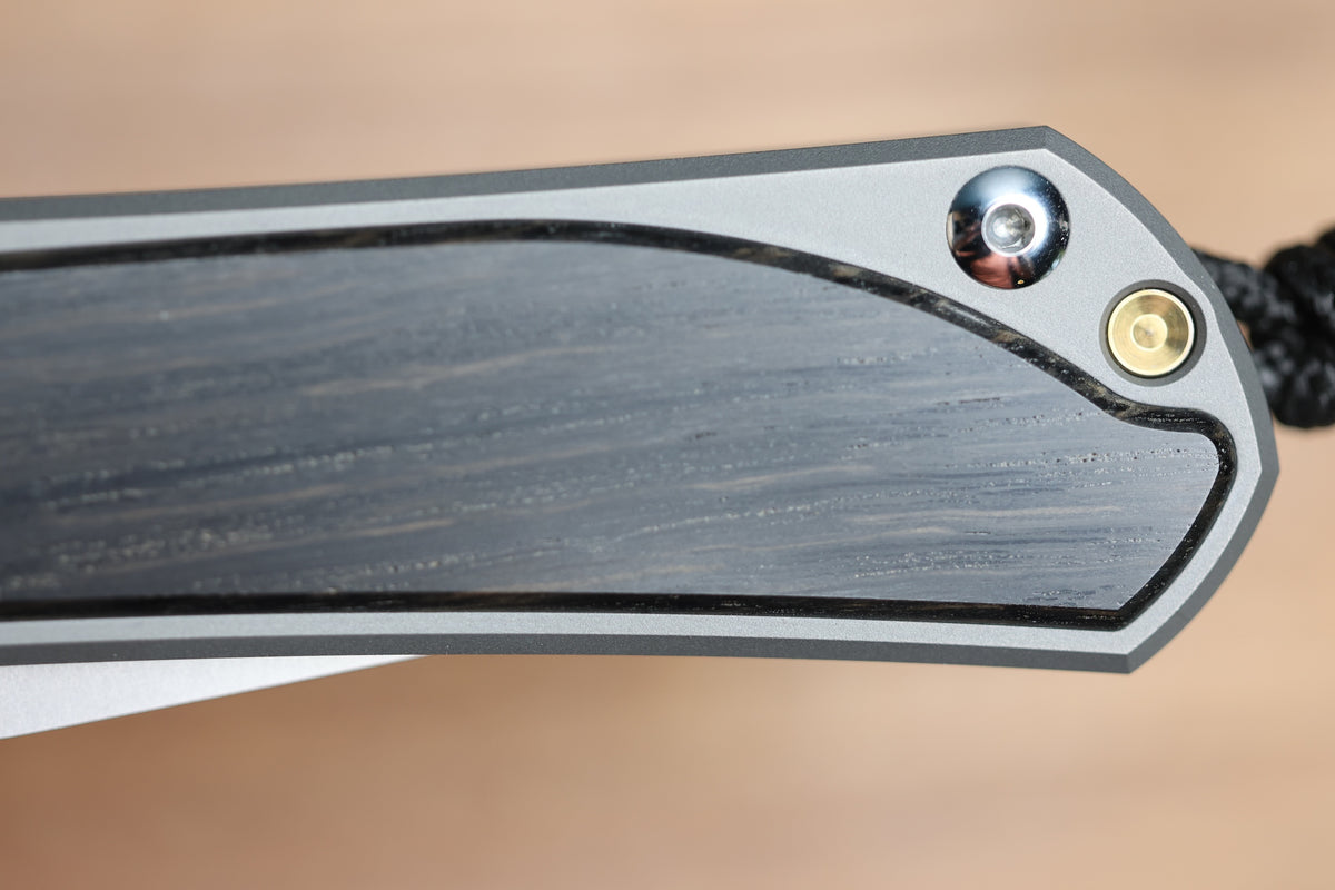 CHRIS REEVE LARGE SEBENZA BOG OAK INLAY DROP POINT MAGNACUT (PREOWNED)