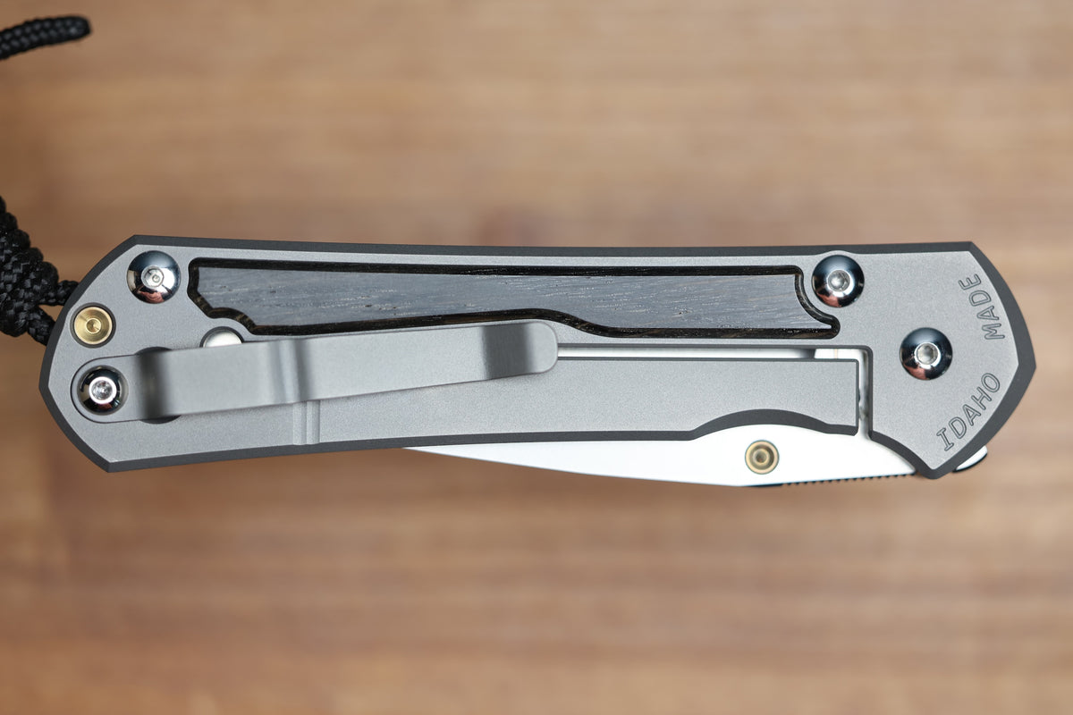 CHRIS REEVE LARGE SEBENZA BOG OAK INLAY DROP POINT MAGNACUT (PREOWNED)