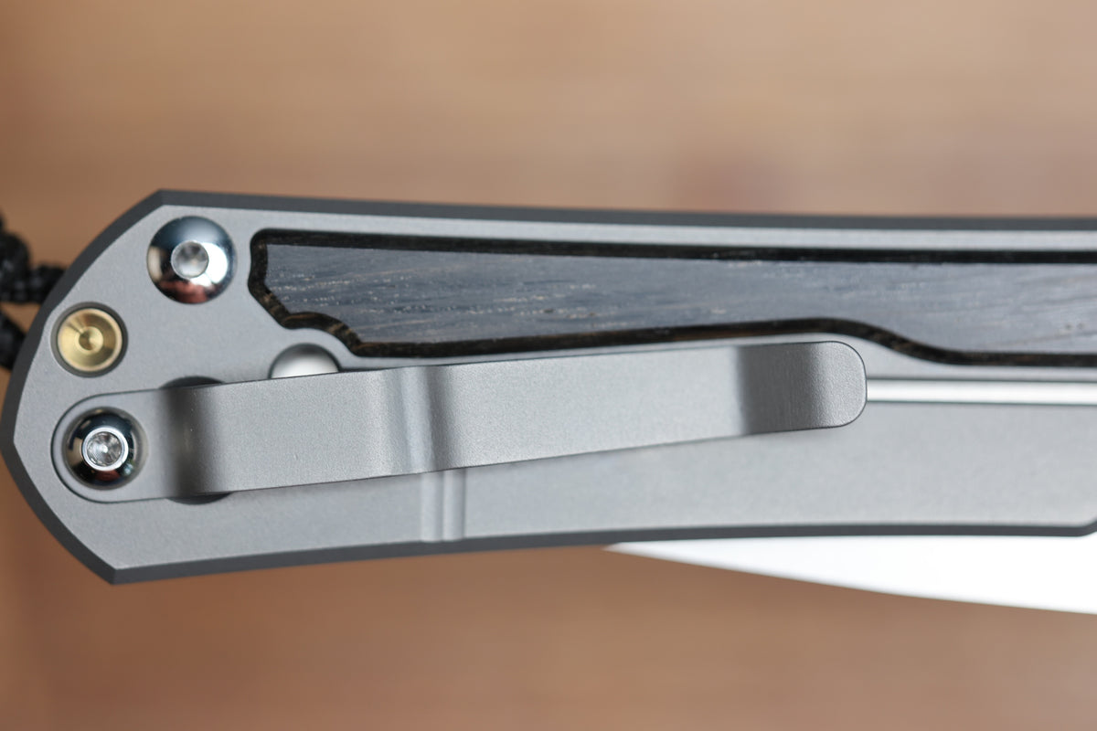 CHRIS REEVE LARGE SEBENZA BOG OAK INLAY DROP POINT MAGNACUT (PREOWNED)