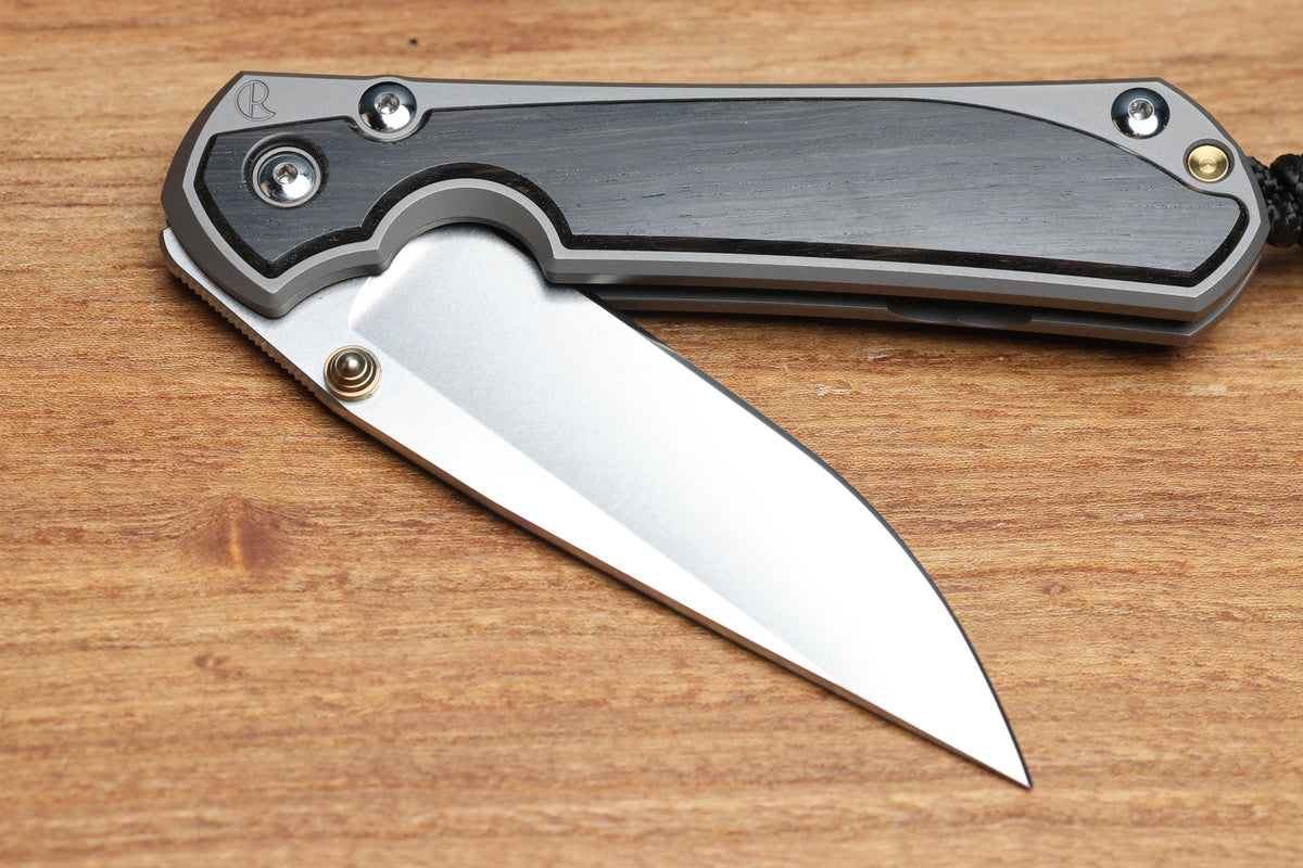 CHRIS REEVE LARGE SEBENZA BOG OAK INLAY DROP POINT MAGNACUT (PREOWNED)