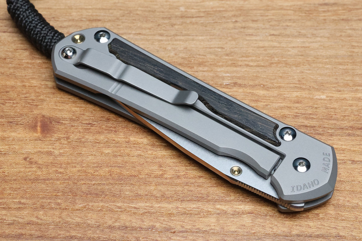 CHRIS REEVE LARGE SEBENZA BOG OAK INLAY DROP POINT MAGNACUT (PREOWNED)
