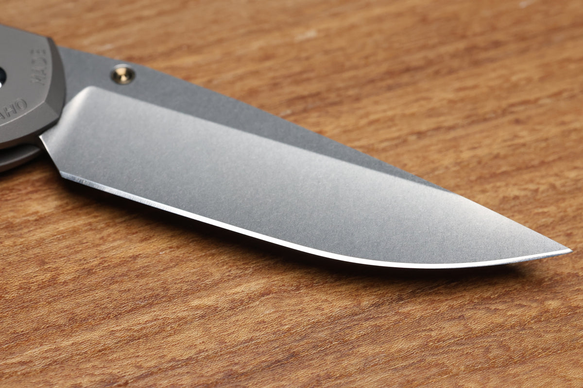 CHRIS REEVE LARGE SEBENZA BOG OAK INLAY DROP POINT MAGNACUT (PREOWNED)