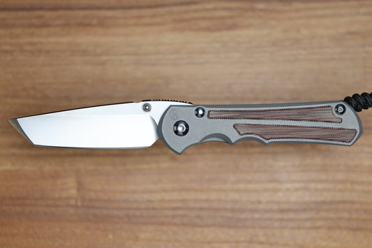 CHRIS REEVE LARGE INKOSI TANTO NATURAL CANVAS MICARTA INLAY MAGNACUT BLADE (PREOWNED)